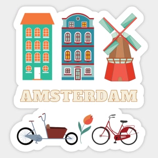 Amsterdam City Graphics Sticker